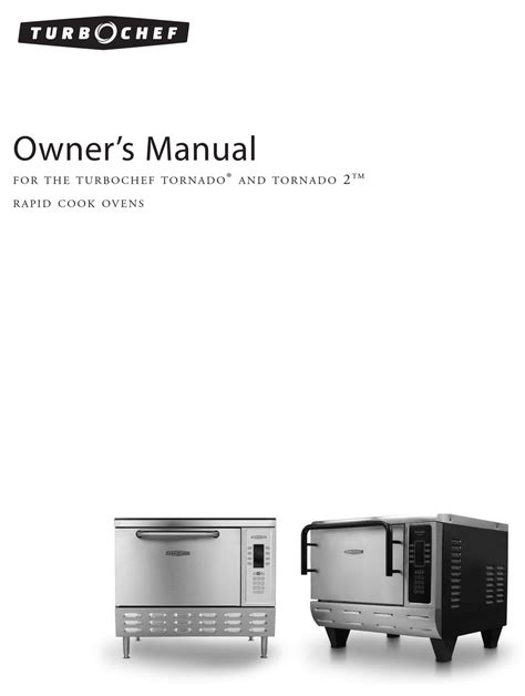 TURBOCHEF TORNADO OWNER'S MANUAL Pdf 